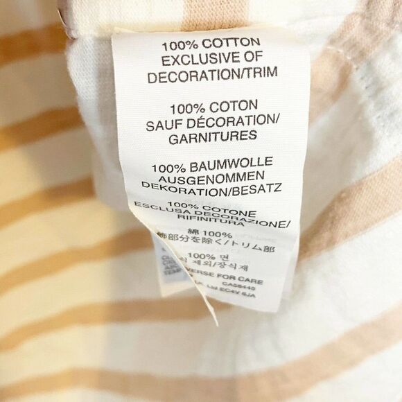 J. Crew Women’s Sequined Sailor Side Cream Tan Striped Shirt Size Small - Picture 7 of 8